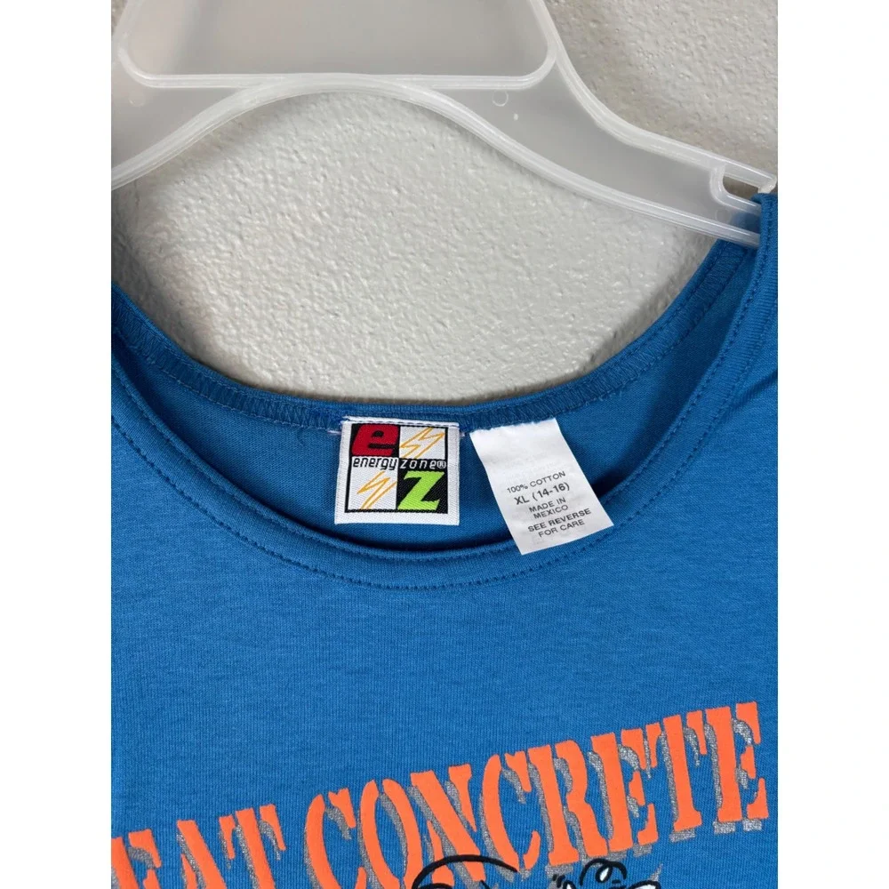 Energy Zone Boys Graphic Tank Top XL Street Skate Contest Eat Concrete Y2K‎ NWT